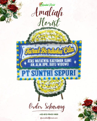 Papan Bunga Duka di Perwira